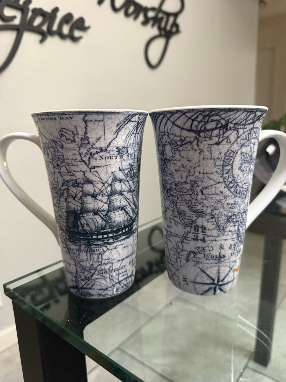These mugs are part of the Due North collection by 222 Fifth (PTS)
